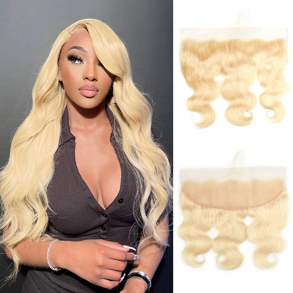 Dima 613 Blonde Color Body Wave Virgin Human Hair 13x4 Transparent Lace Frontal