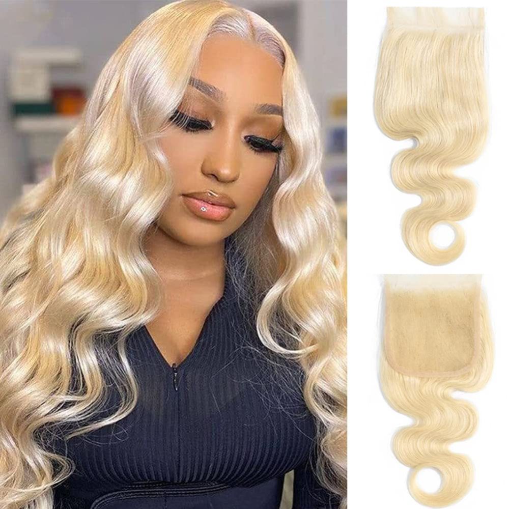Dima 613 4x4 Transparent Lace Closure Body Wave Brazilian Virgin Remy Human Hair