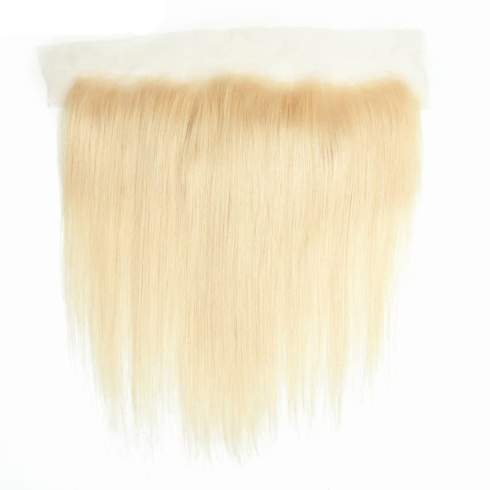 Dima 13X6 Transparent Lace Frontal Blonde #613 Color Straight Virgin Hair