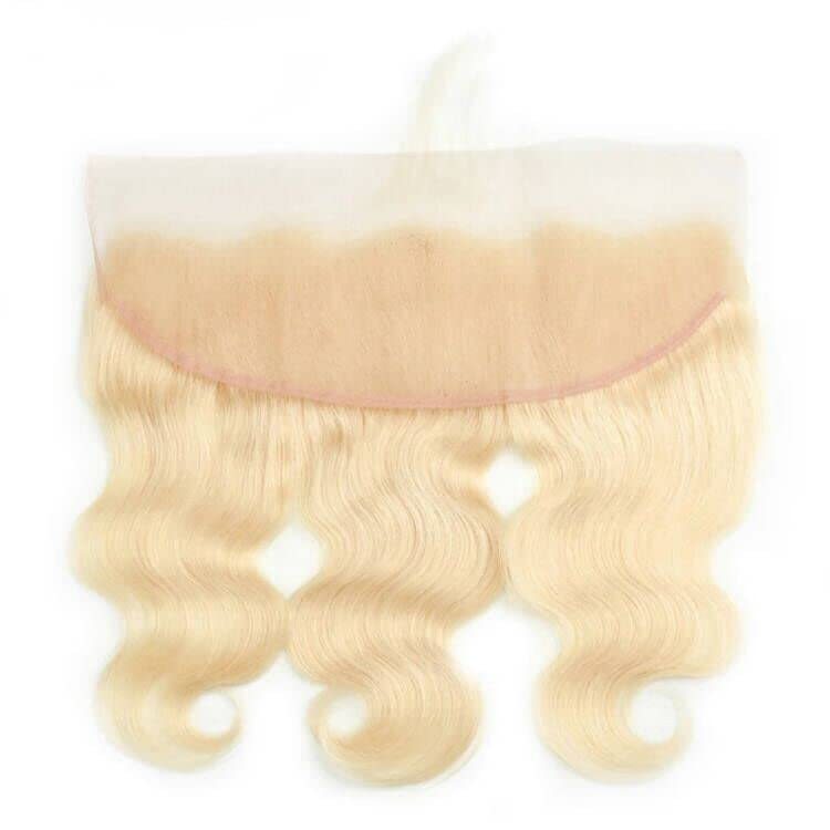 Dima 613 Blonde Color Virgin Human Hair Body Wave 13x6 Transparent Lace Frontal