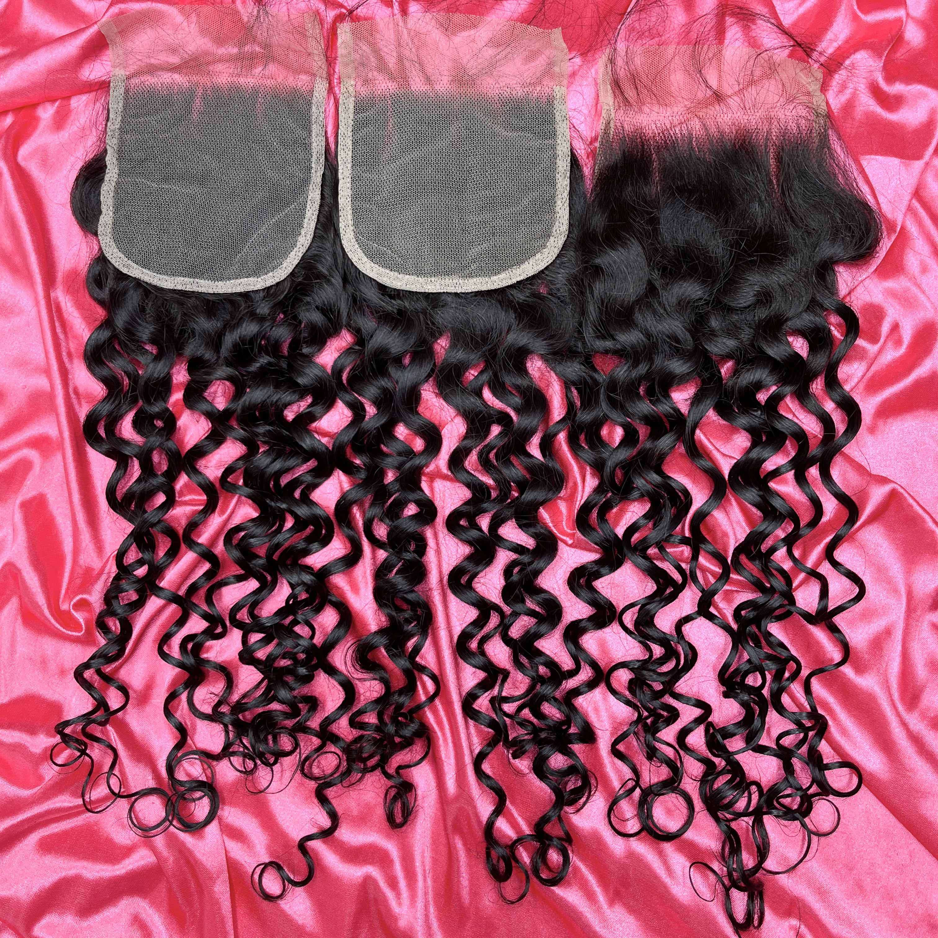 Dima Brazilian Virgin Hair Water Wave 12A Hair 5x5 Transparent Lace Closure