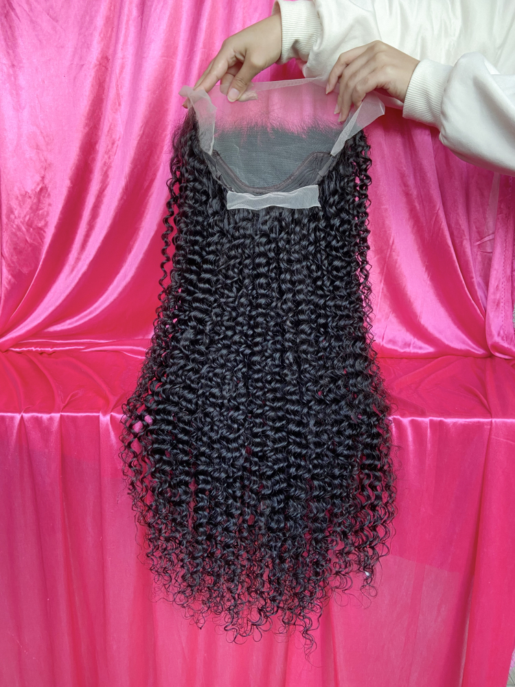 Dima Jerry Curly Human Hair 13x6 Transparent Lace Front Pre-made Wig