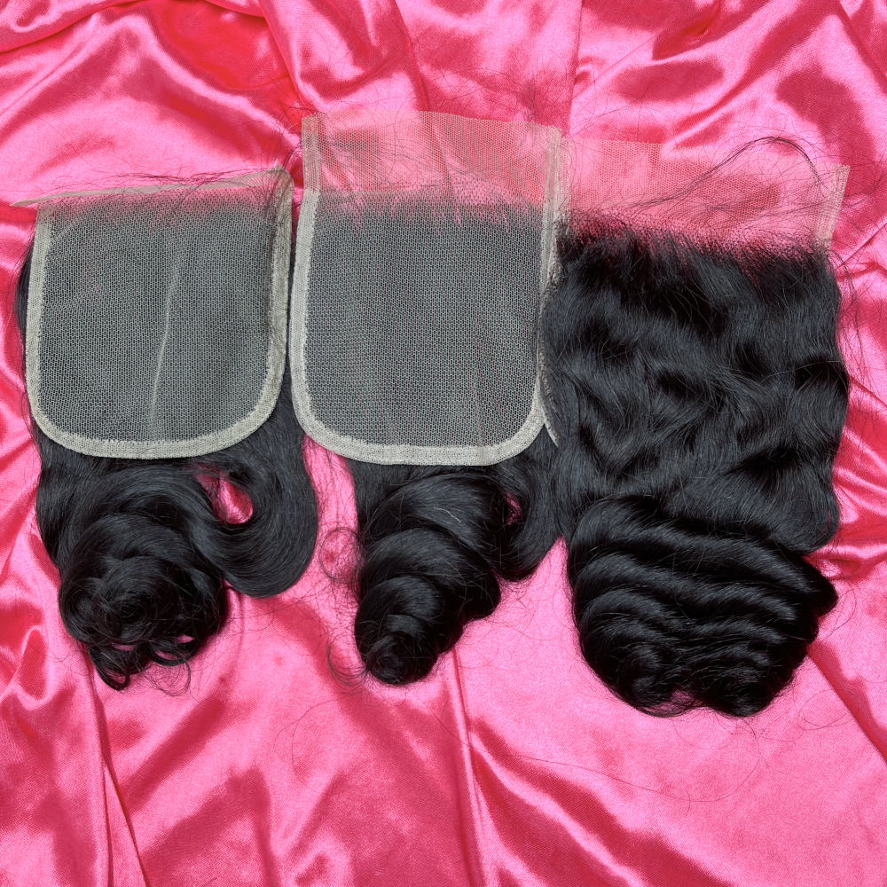 Dima 100% Unprocessed Virgin Brazilian Human Hair Loose Wave 5x5 Transparent Lace Closure