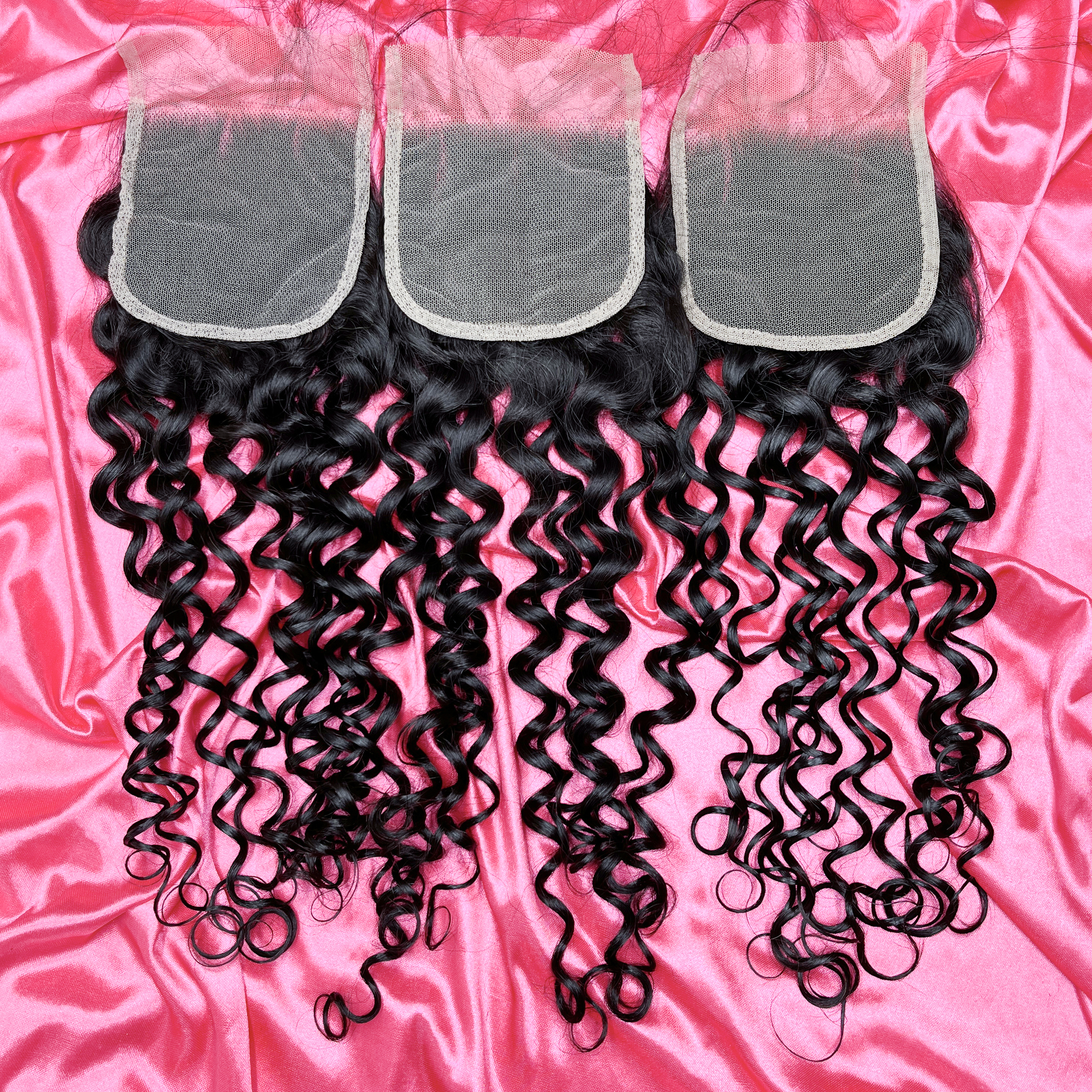 Dima Brazilian Virgin Hair Water Wave 12A Hair 5x5 Transparent Lace Closure