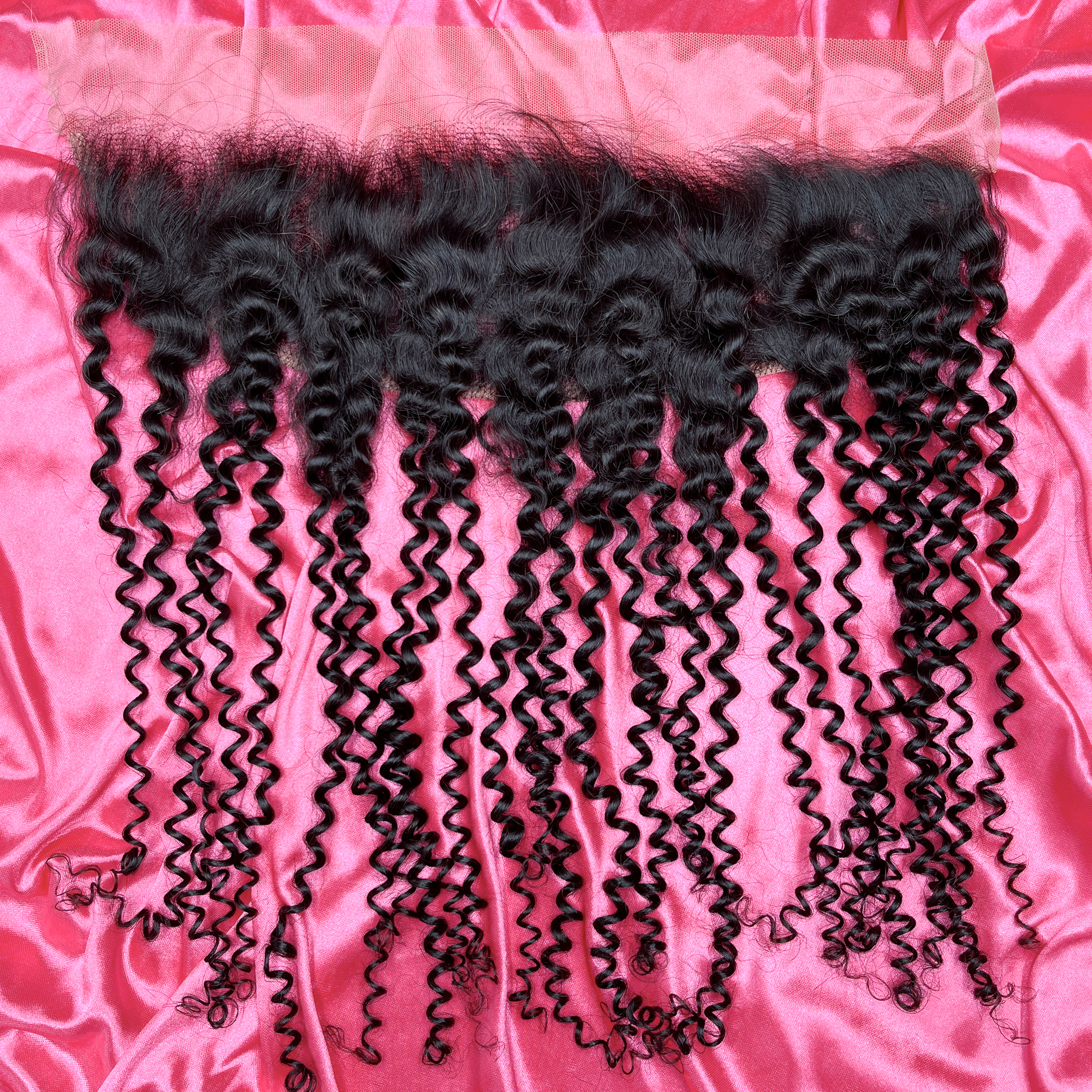 Dima 12A Brazilian Virgin Hair Jerry Curly 13x4 Transparent Lace Frontal