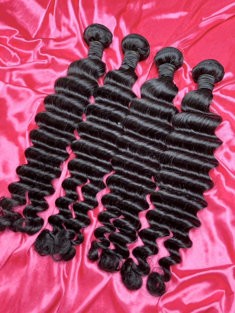 Dima Loose Deep Hair Weaving Natural Color Brazilian Remy Hair Weave