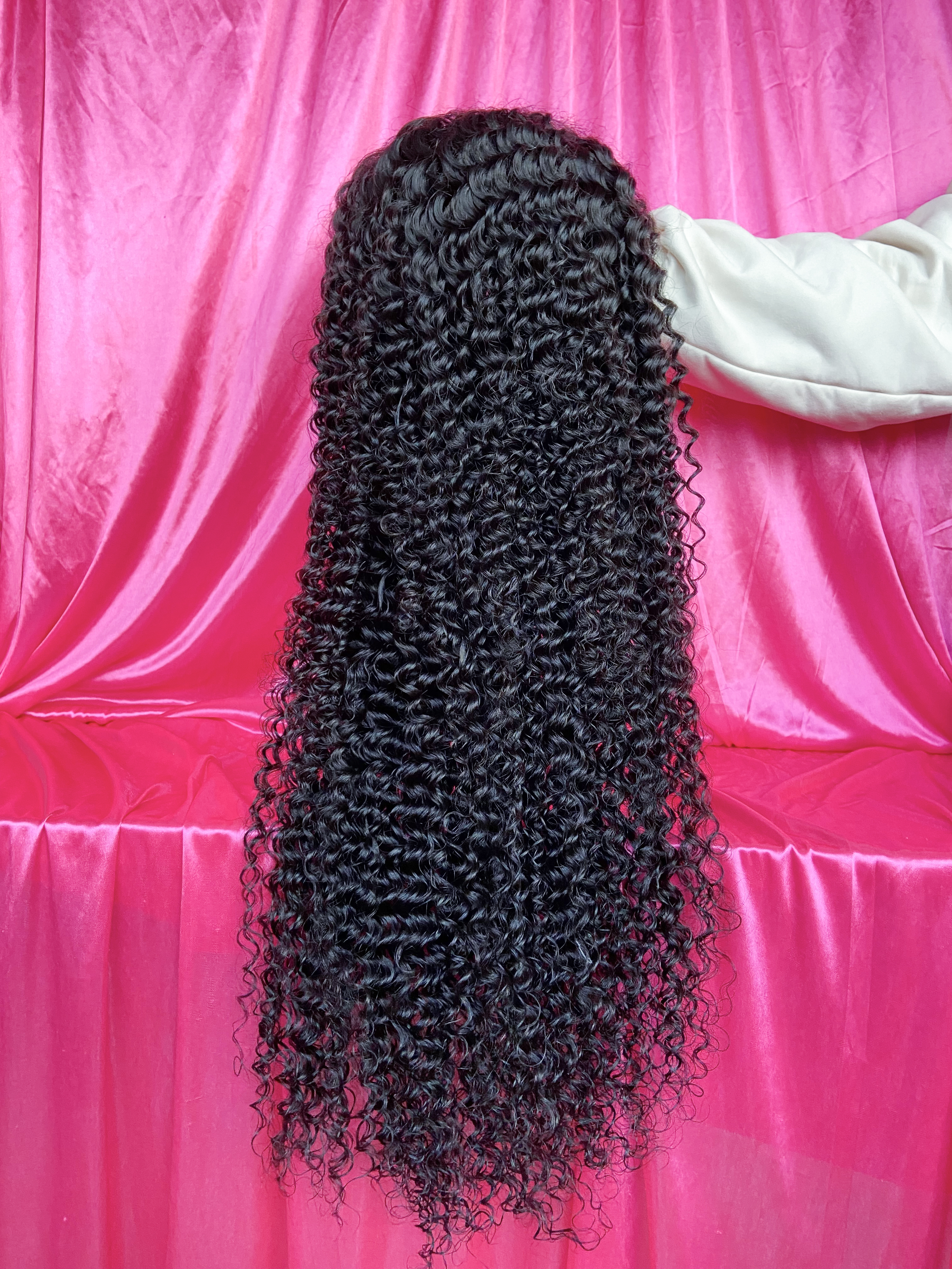 Dima Jerry Curly Human Hair 13x6 Transparent Lace Front Pre-made Wig