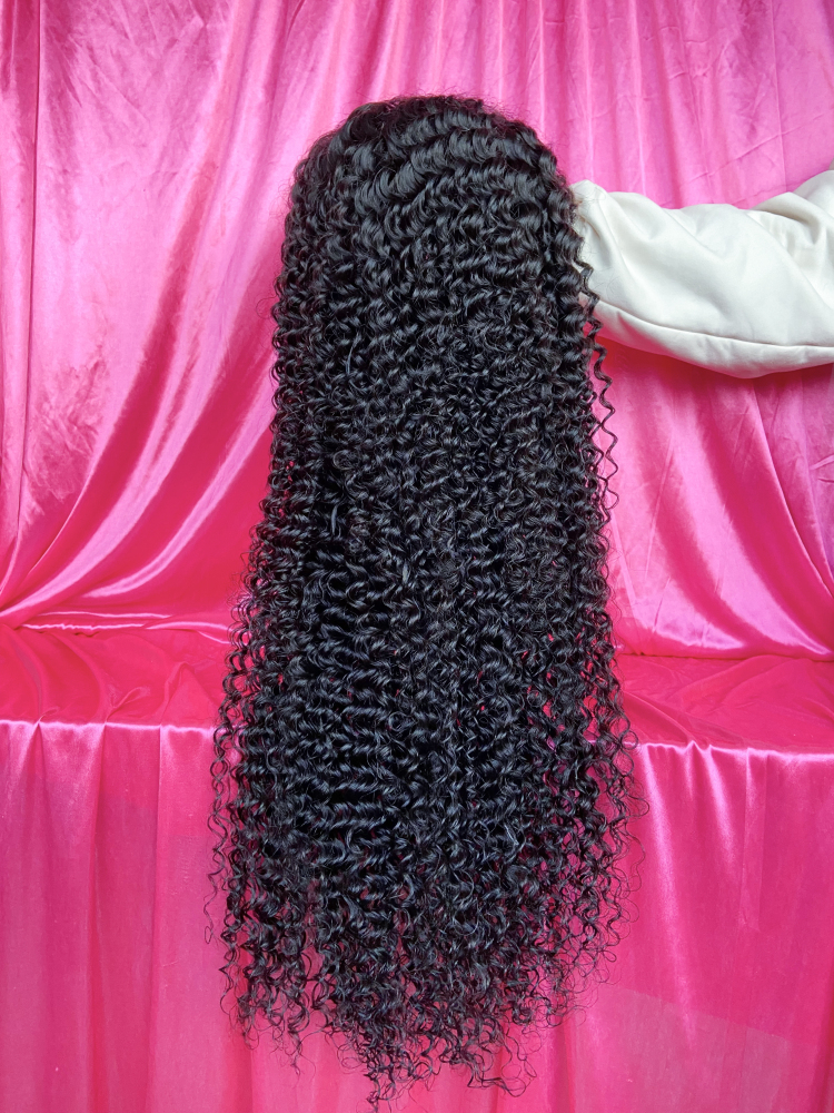 Dima Jerry Curly Human Hair 13x6 Transparent Lace Front Pre-made Wig