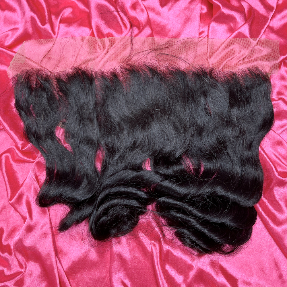 Dima Loose Wave Brazilian Hair Ear to Ear 13x4 Transparent Lace Frontal