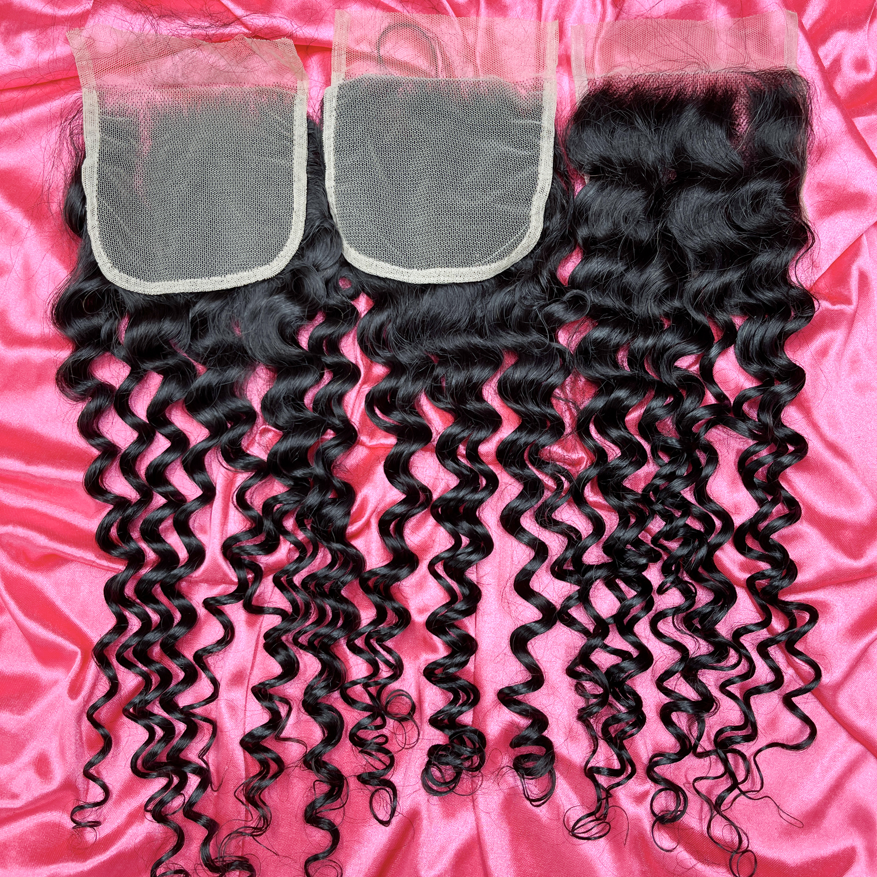 Dima Deep Wave Transparent Closure 5x5 Free Part 100% Brazilian Human Hair