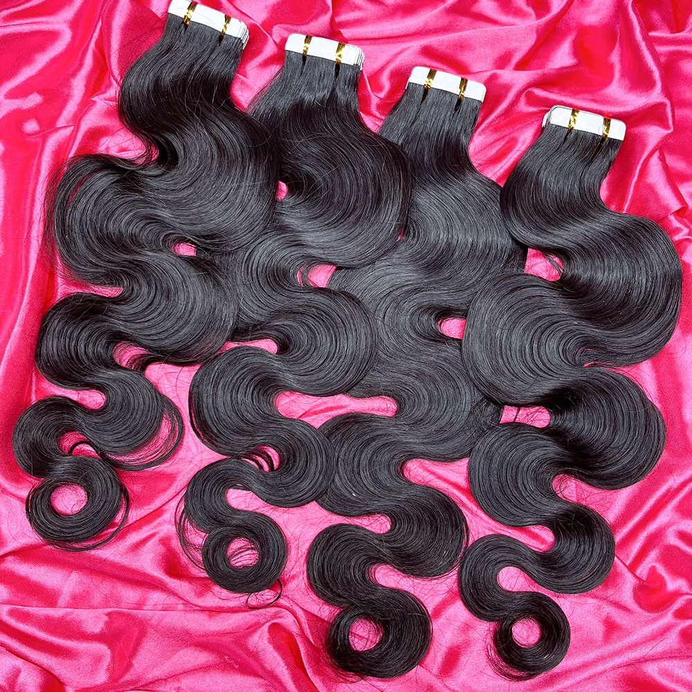 Dima 12a Grade Invisible Body Wave Tape In Human Hair Extension 20 Pcs