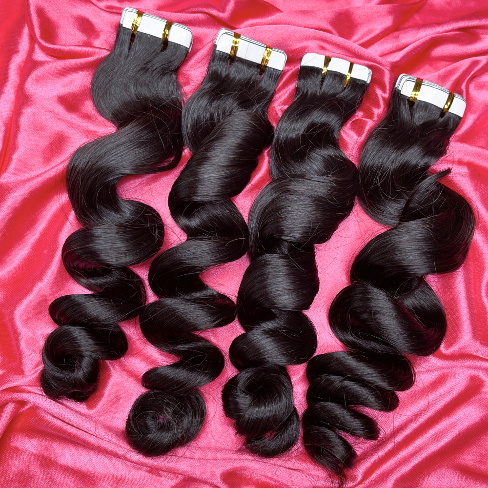 Dima Hair Tape Extensions Human Hair 12a Loose Wave 20 Pcs