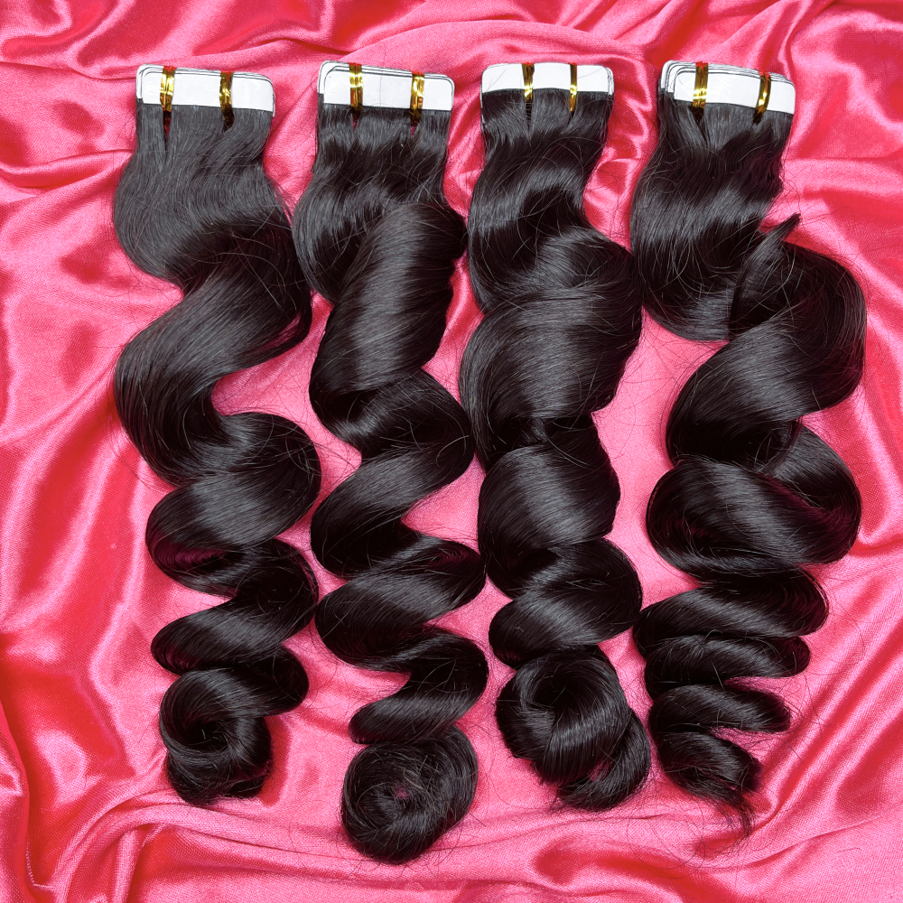 Dima Hair Tape Extensions Human Hair 12a Loose Wave 20 Pcs