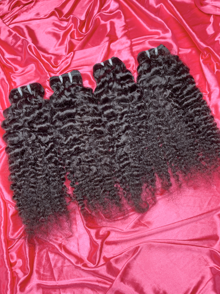 Dima Unprocessed Raw Indian Curly Hair Bundles Human Hair Weft