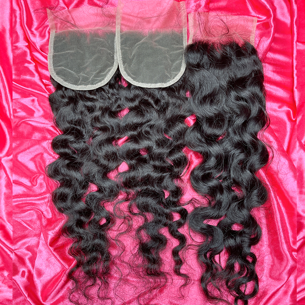 Dima Burmese Curly Sew In Closure 5x5 Transparent Lace Closure 100% Raw Hair