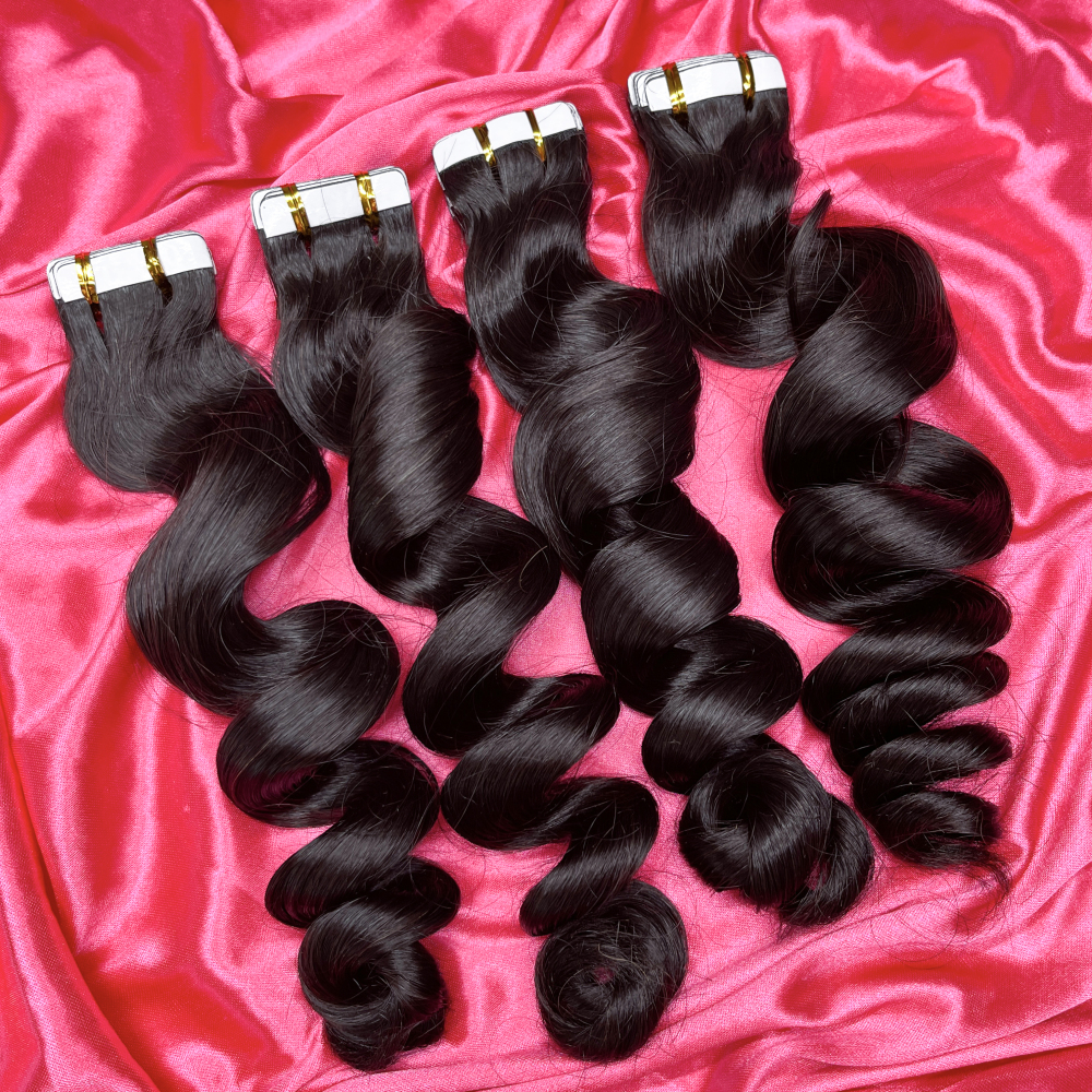 Dima Hair Tape Extensions Human Hair 12a Loose Wave 20 Pcs