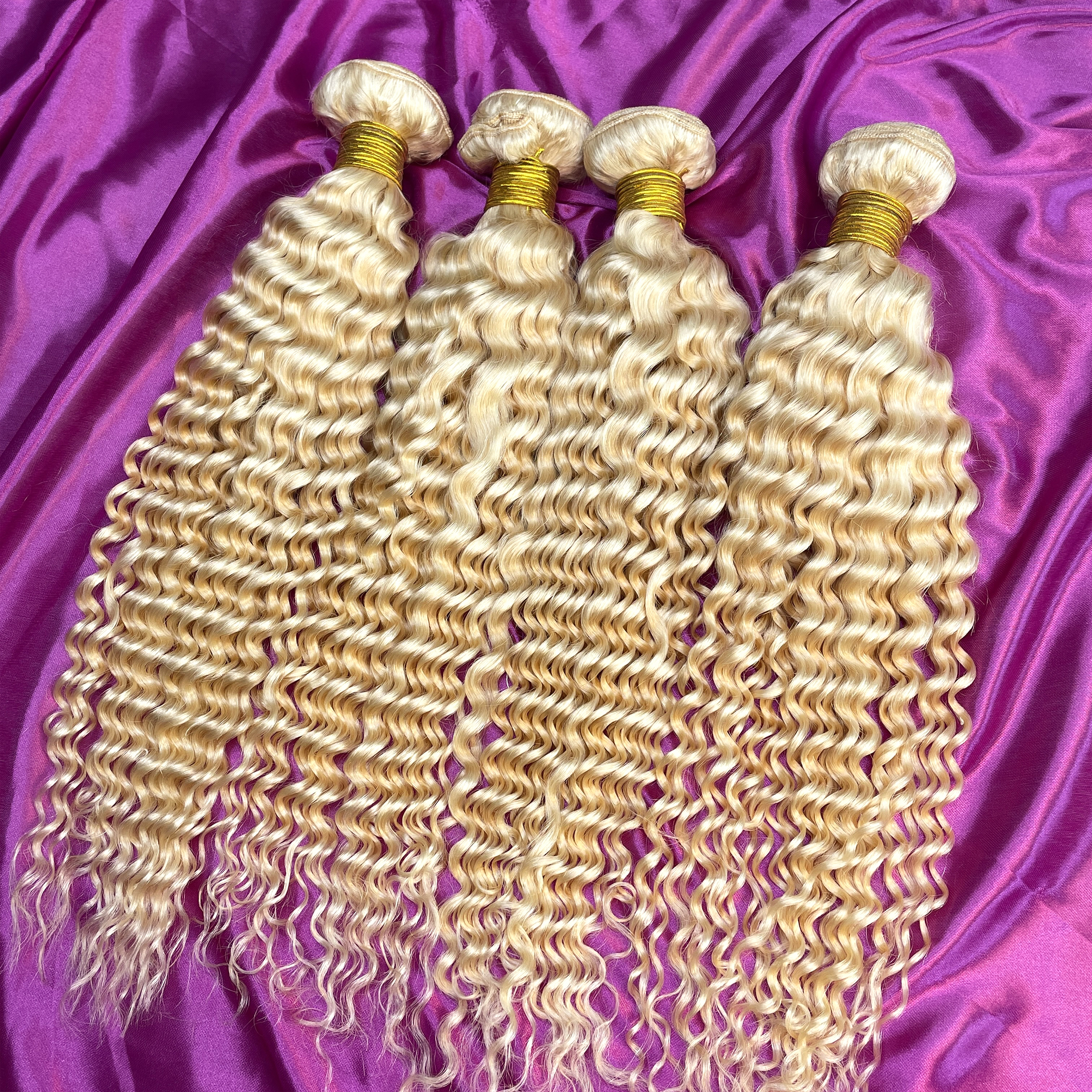 Dima 613 Blonde Color Deep Wave Unprocessed Virgin Hair Single Bundles