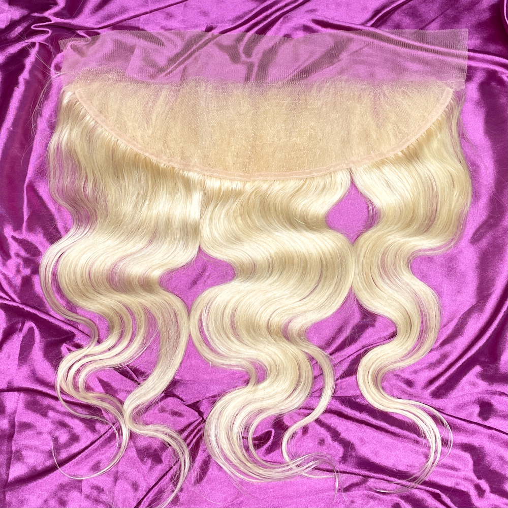 Dima 613 Blonde Color Body Wave Virgin Human Hair 13x4 Transparent Lace Frontal