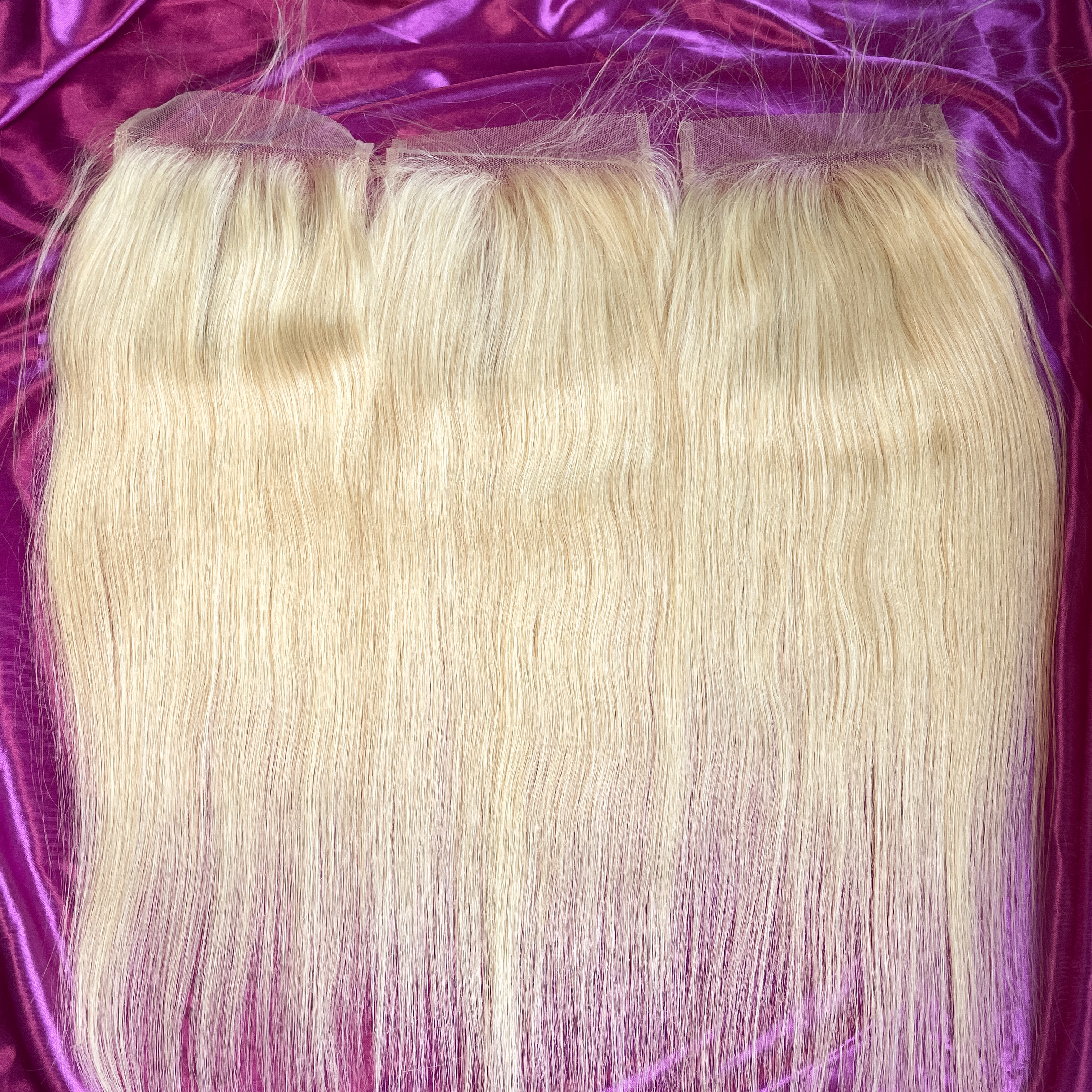 Dima 613 Blonde Color Straight Virgin Human Hair 5x5 Transparent Lace Closure