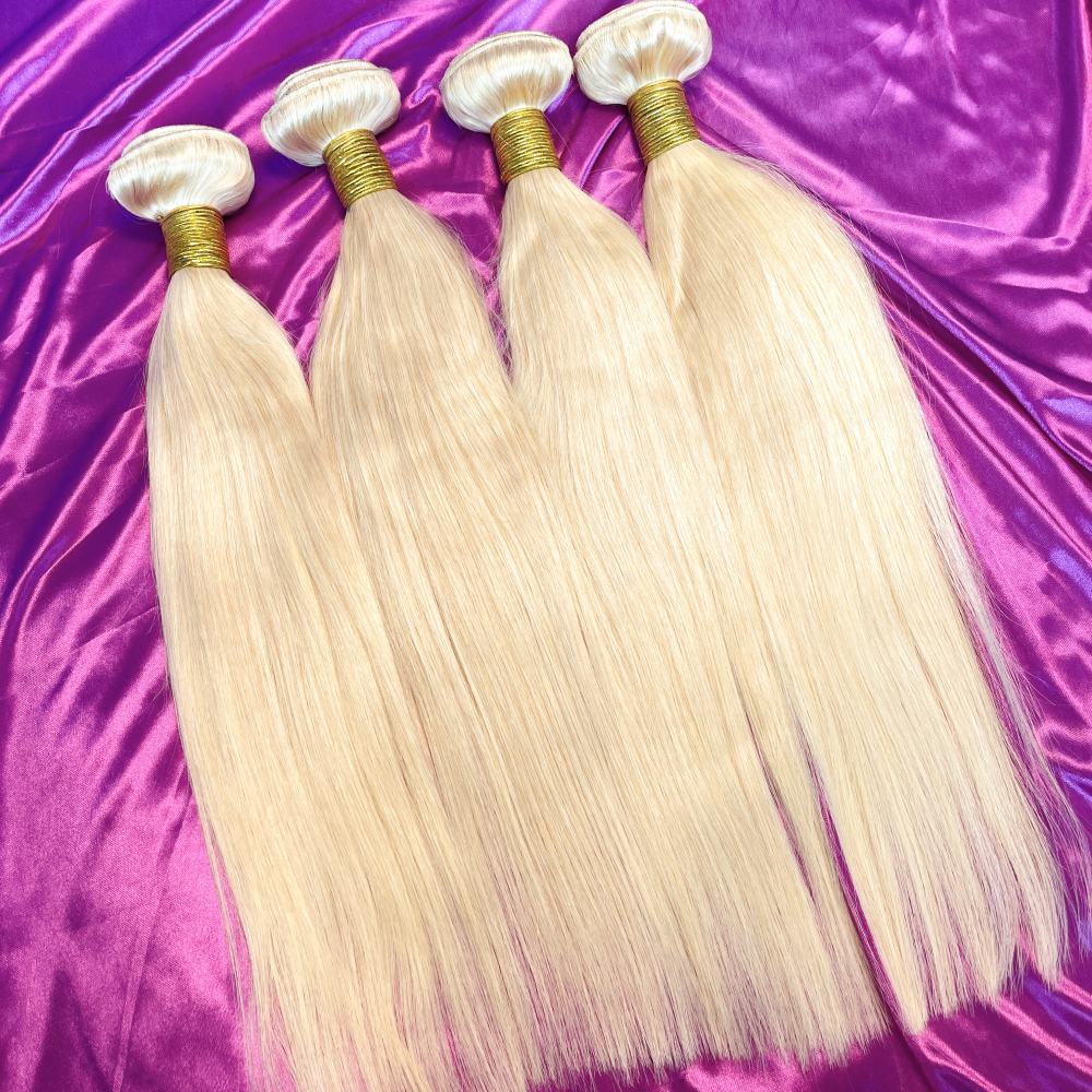 Dima 613 Blonde Color Straight Single Bundles Unprocessed Virgin Hair Weave