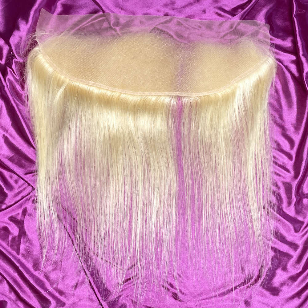 Dima 613 Blonde Color Straight Virgin Human Hair 13x4 Ear to Ear Transparent Lace Frontal
