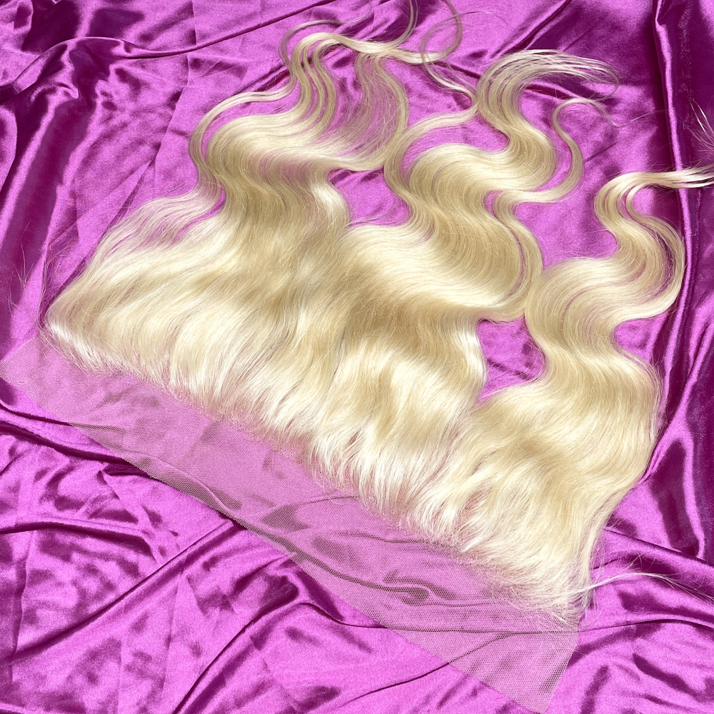 Dima 613 Blonde Color Body Wave Virgin Human Hair 13x4 Transparent Lace Frontal