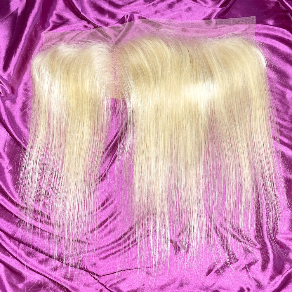 Dima 613 Blonde Color Straight Virgin Human Hair 13x4 Ear to Ear Transparent Lace Frontal
