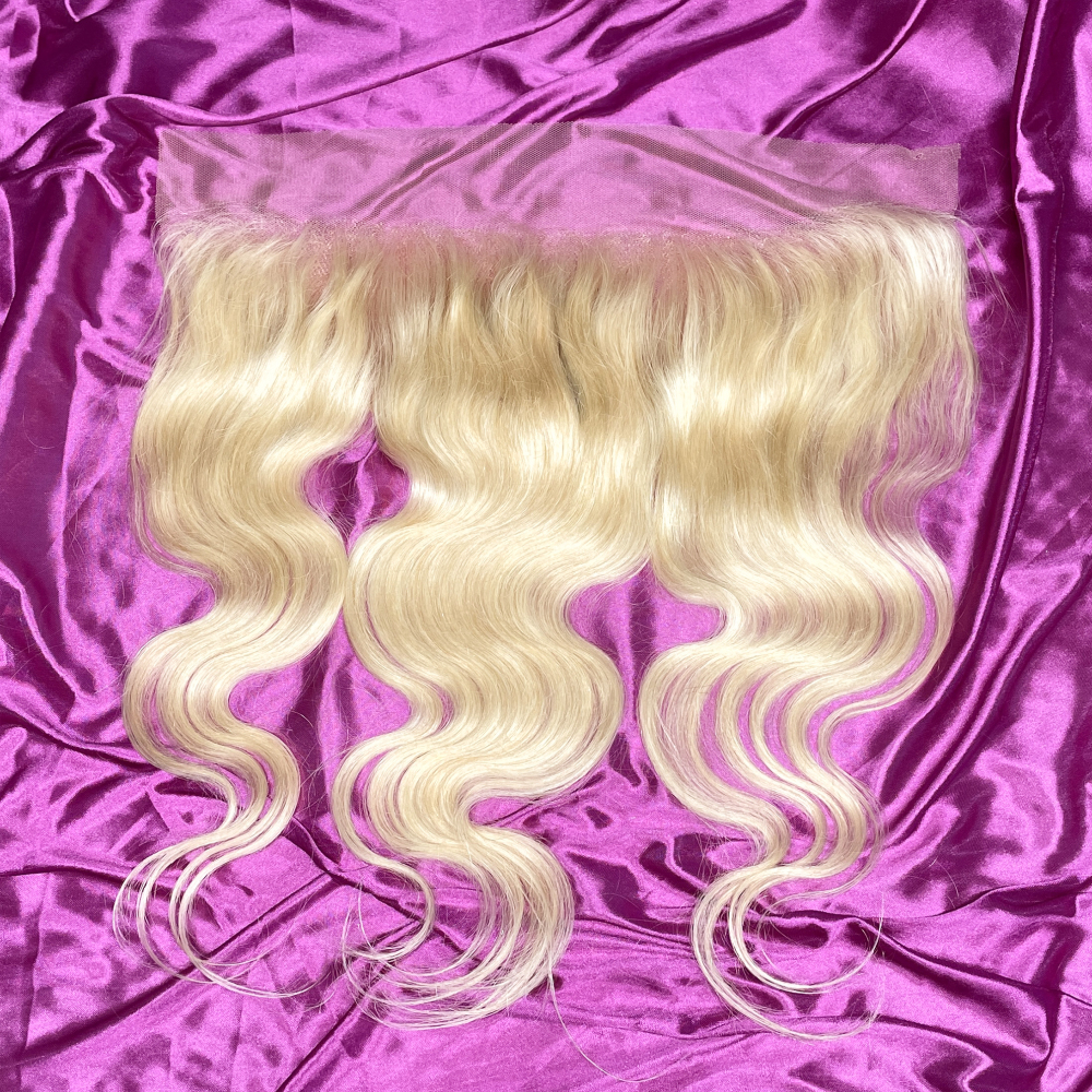 Dima 613 Blonde Color Body Wave Virgin Human Hair 13x4 Transparent Lace Frontal