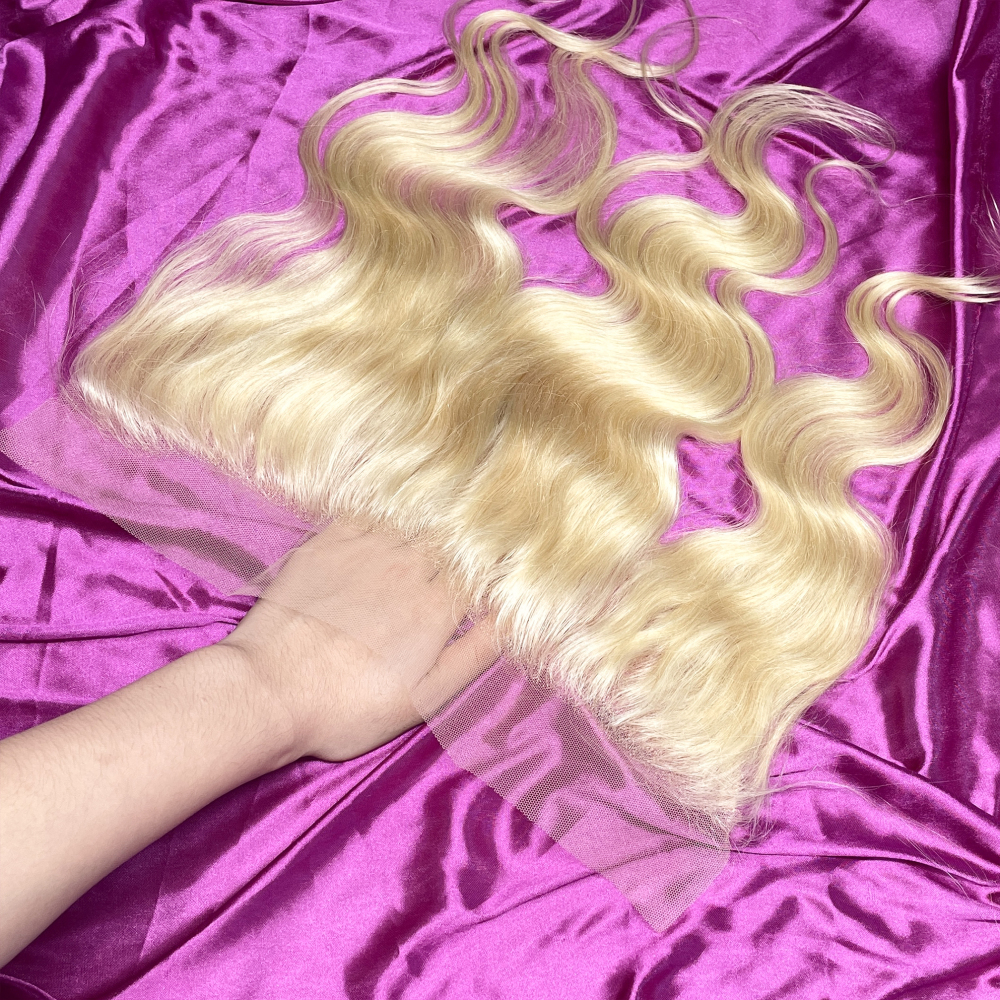 Dima 613 Blonde Color Body Wave Virgin Human Hair 13x4 Transparent Lace Frontal