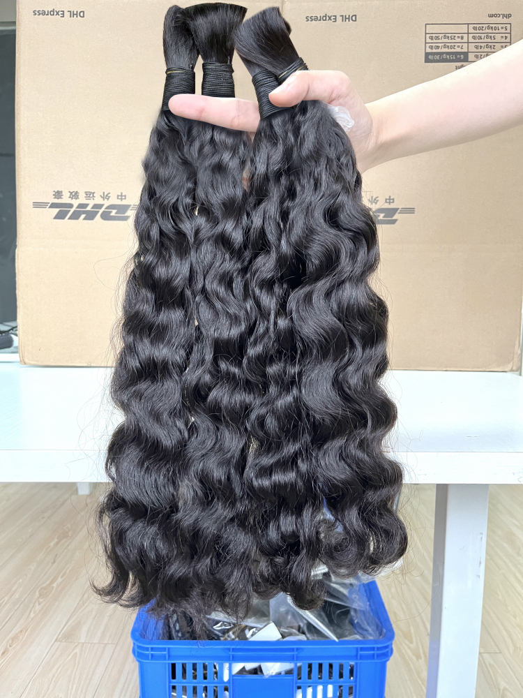 Dima Raw Cambodian Wavy Hair Extensions No Weft Hair Bulk 16-26