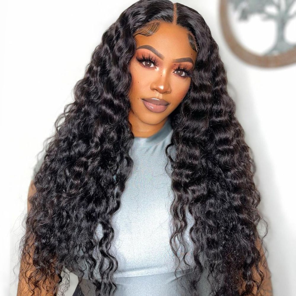 Dima Burmese Culry Raw Human Hair 5x5 HD Lace Closure Customize Wig 300% Density