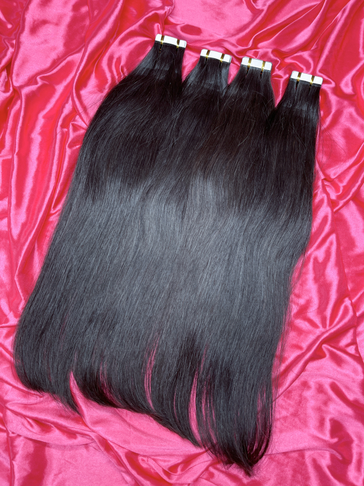 Dima Hair Raw Straight Tape In Hair Extension Natural Color 20 Pcs