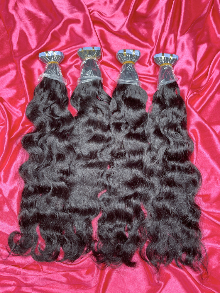 Dima Hair Cambodian Wavy Raw Hair Tape In Hair Extension 20 Pcs