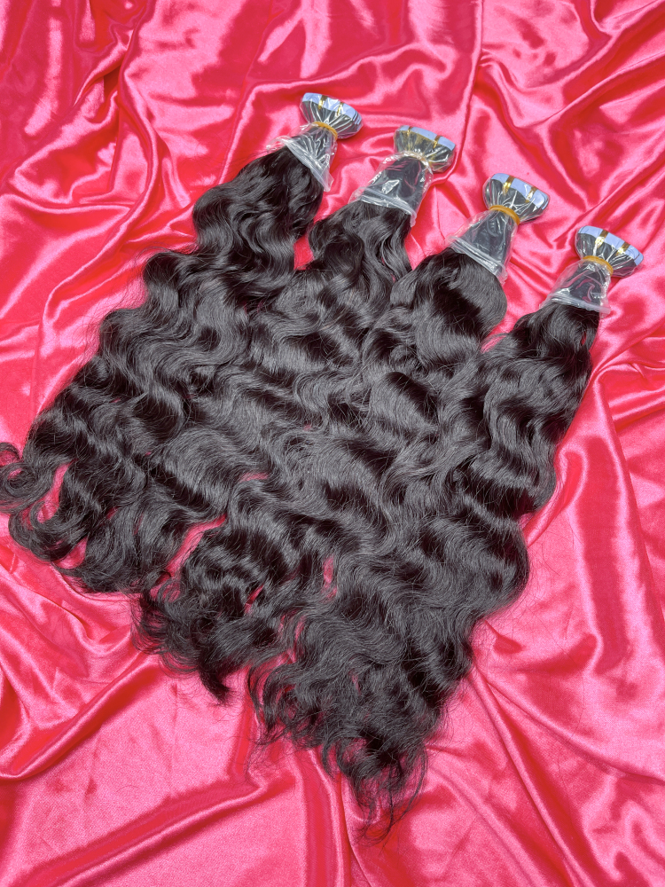 Dima Hair Cambodian Wavy Raw Hair Tape In Hair Extension 20 Pcs