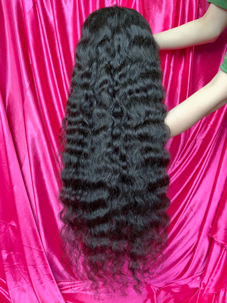 Dima Burmese Culry Raw Human Hair 5x5 HD Lace Closure Customize Wig 300% Density