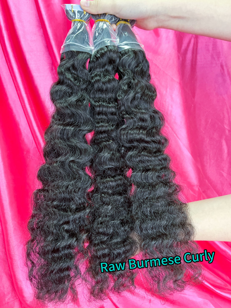 Dima Burmese Curly Raw Hair Tape In