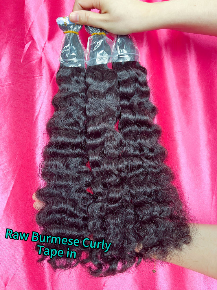 Dima Burmese Curly Raw Hair Tape In