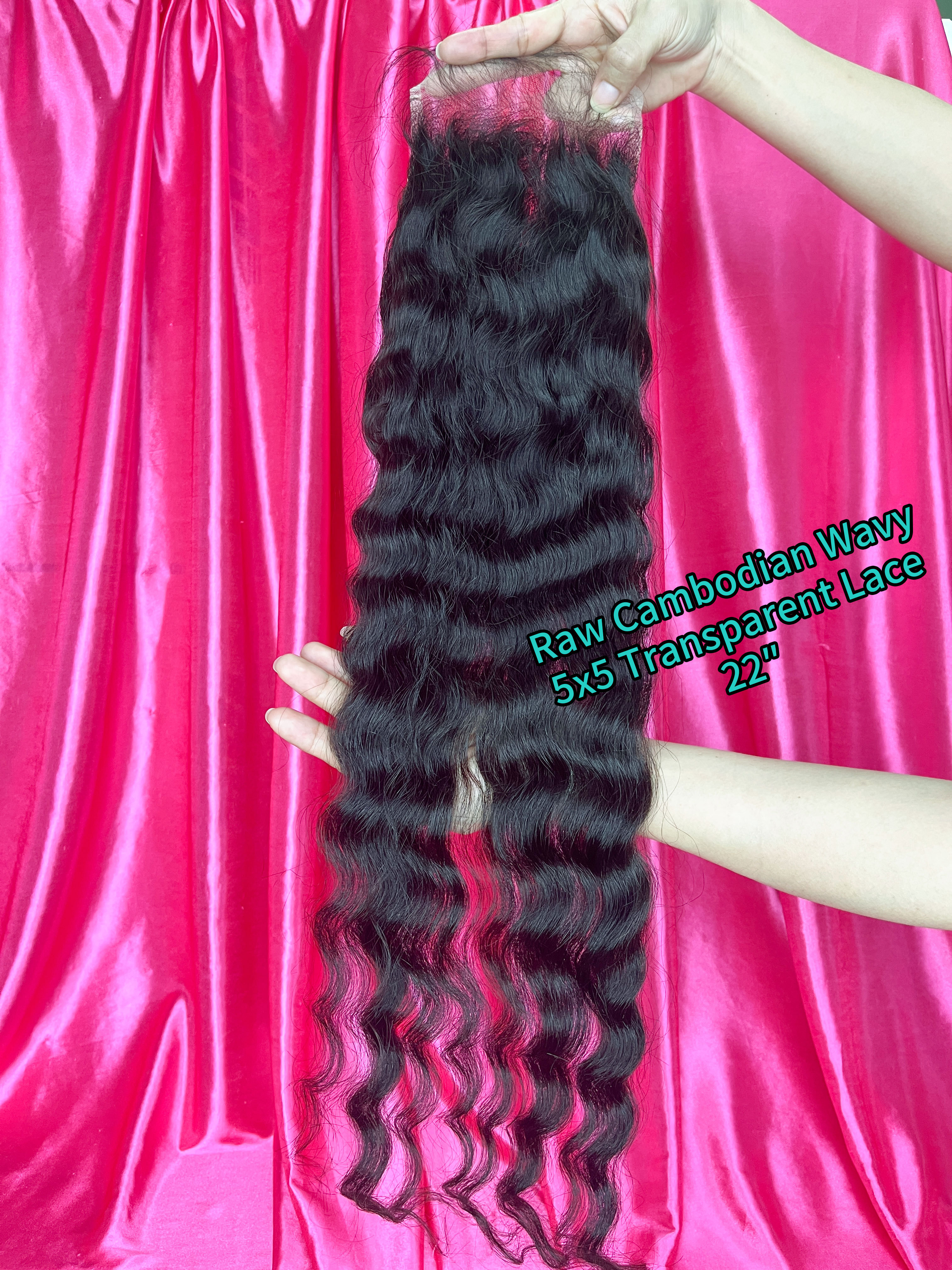 Dima Raw Cambodian Wavy 5x5 HD And Transparent Closure