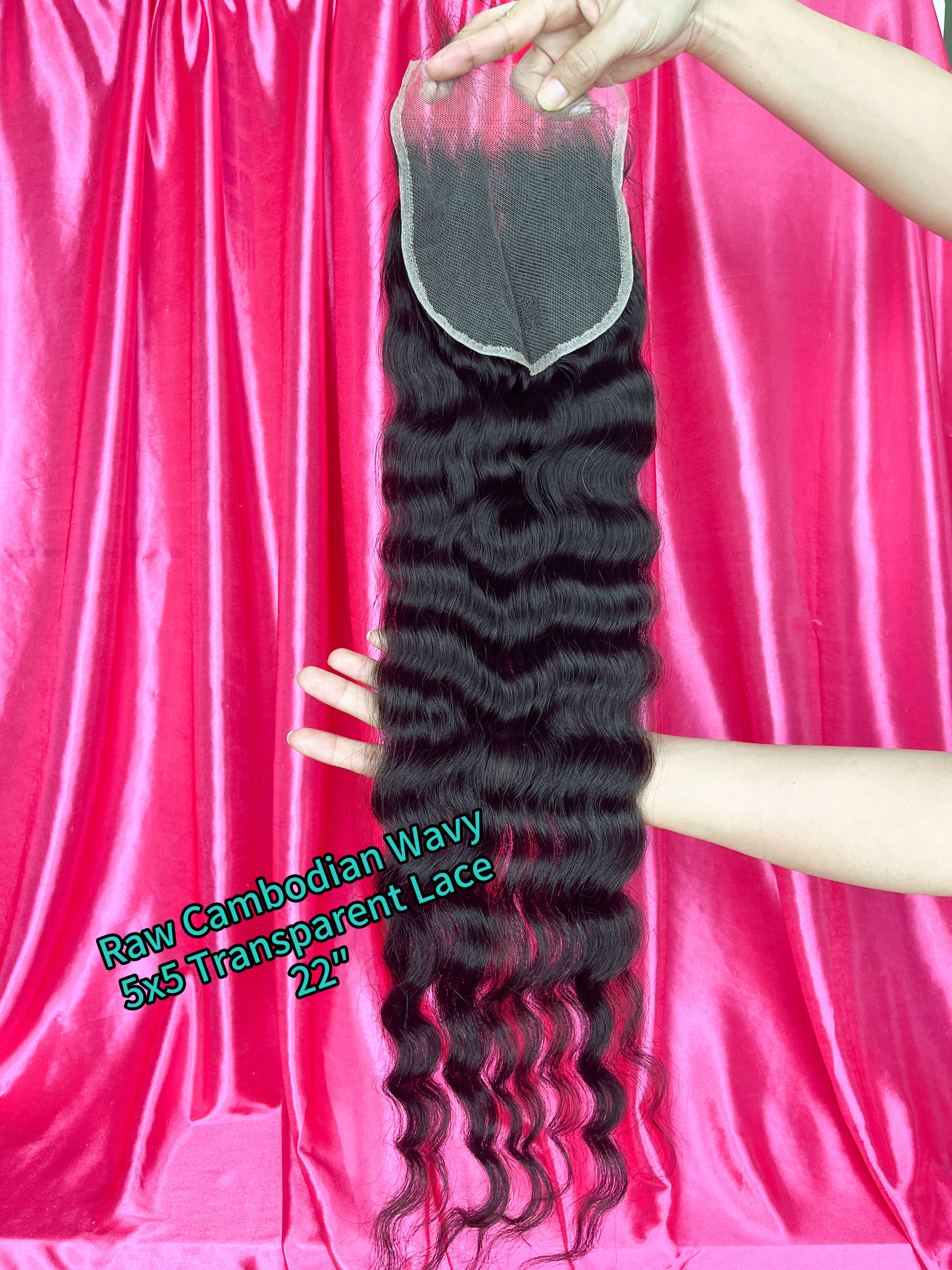 Dima Raw Cambodian Wavy 5x5 HD And Transparent Closure