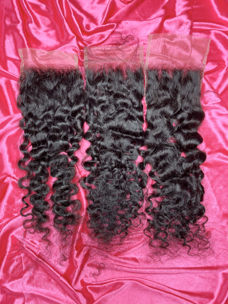 Dima Raw Indian Curly 5x5 HD And Transparent Closure