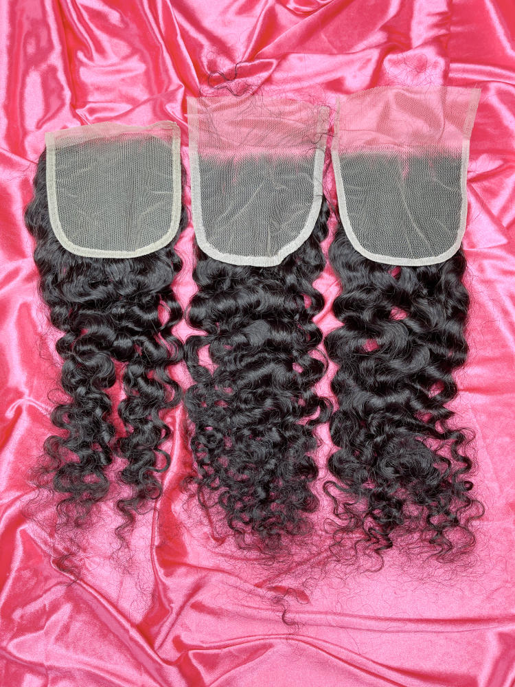 Dima Raw Indian Curly 5x5 HD And Transparent Closure