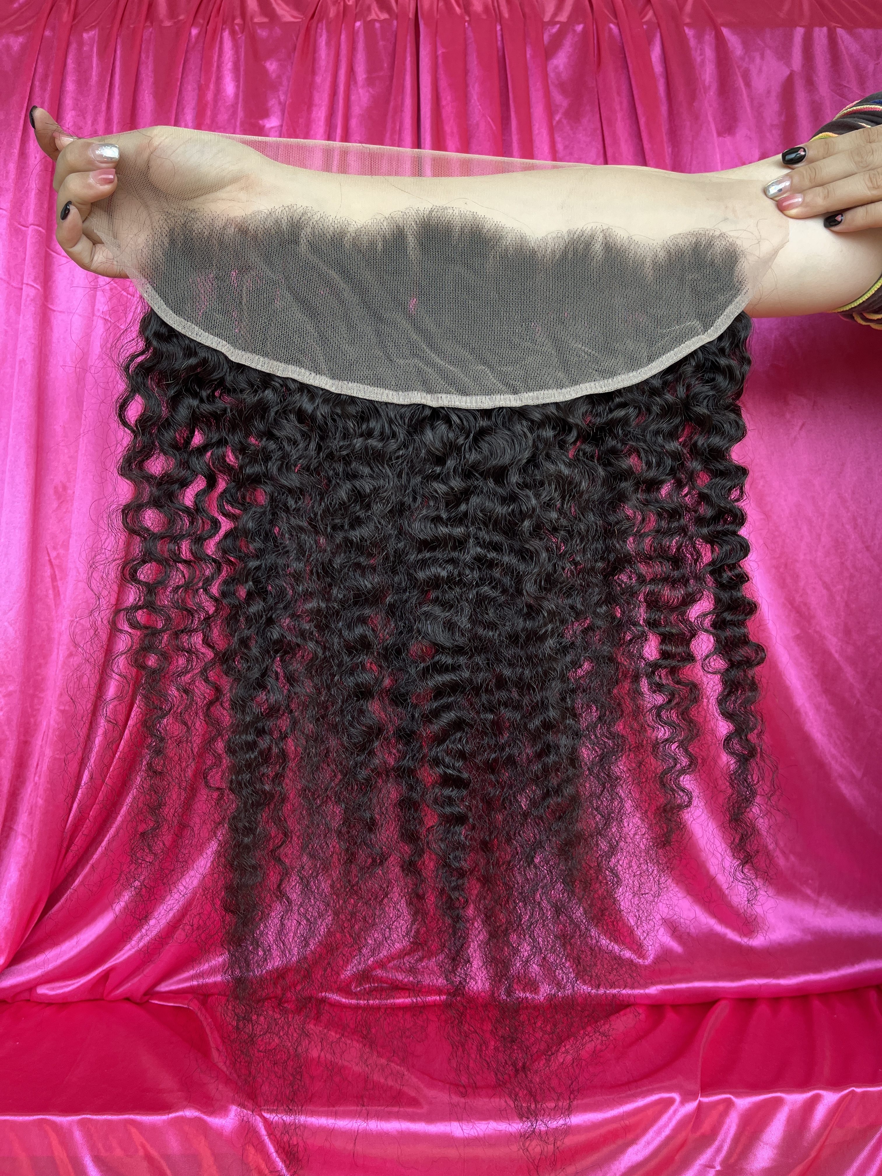 Dima Raw Indian Curly 13x4 HD And Transparent Frontal