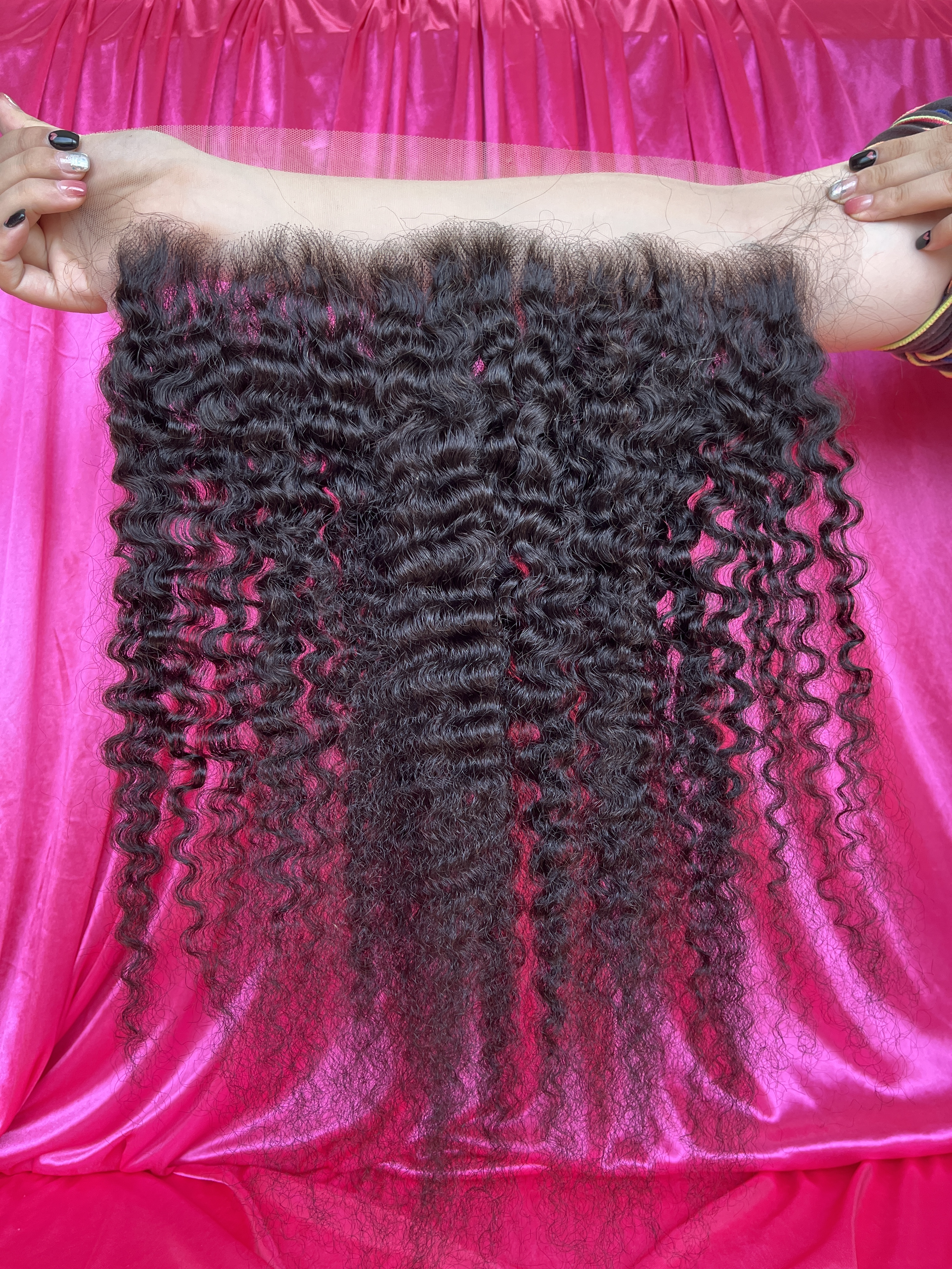 Dima Raw Indian Curly 13x4 HD And Transparent Frontal