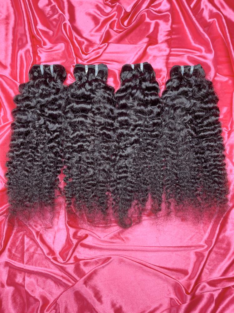 Dima Indian Curly Best Raw Hair 4 Bundles/Lot Natural Color