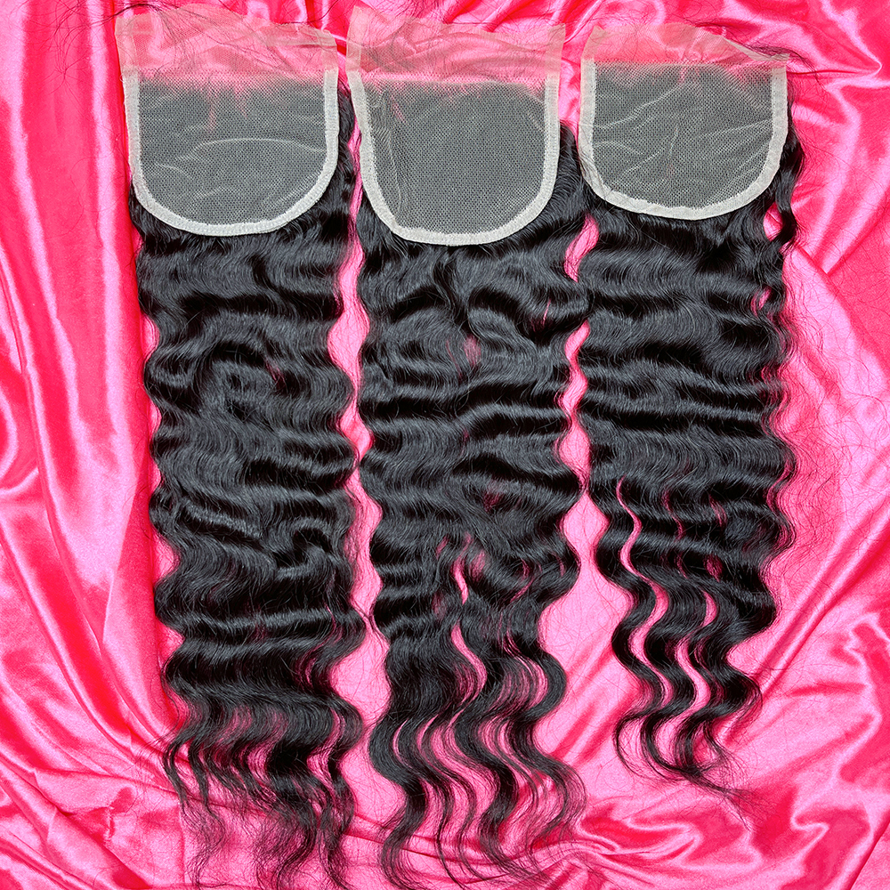 Dima Cambodian Wavy 5x5 Transparent Lace Closure Best Raw Hair