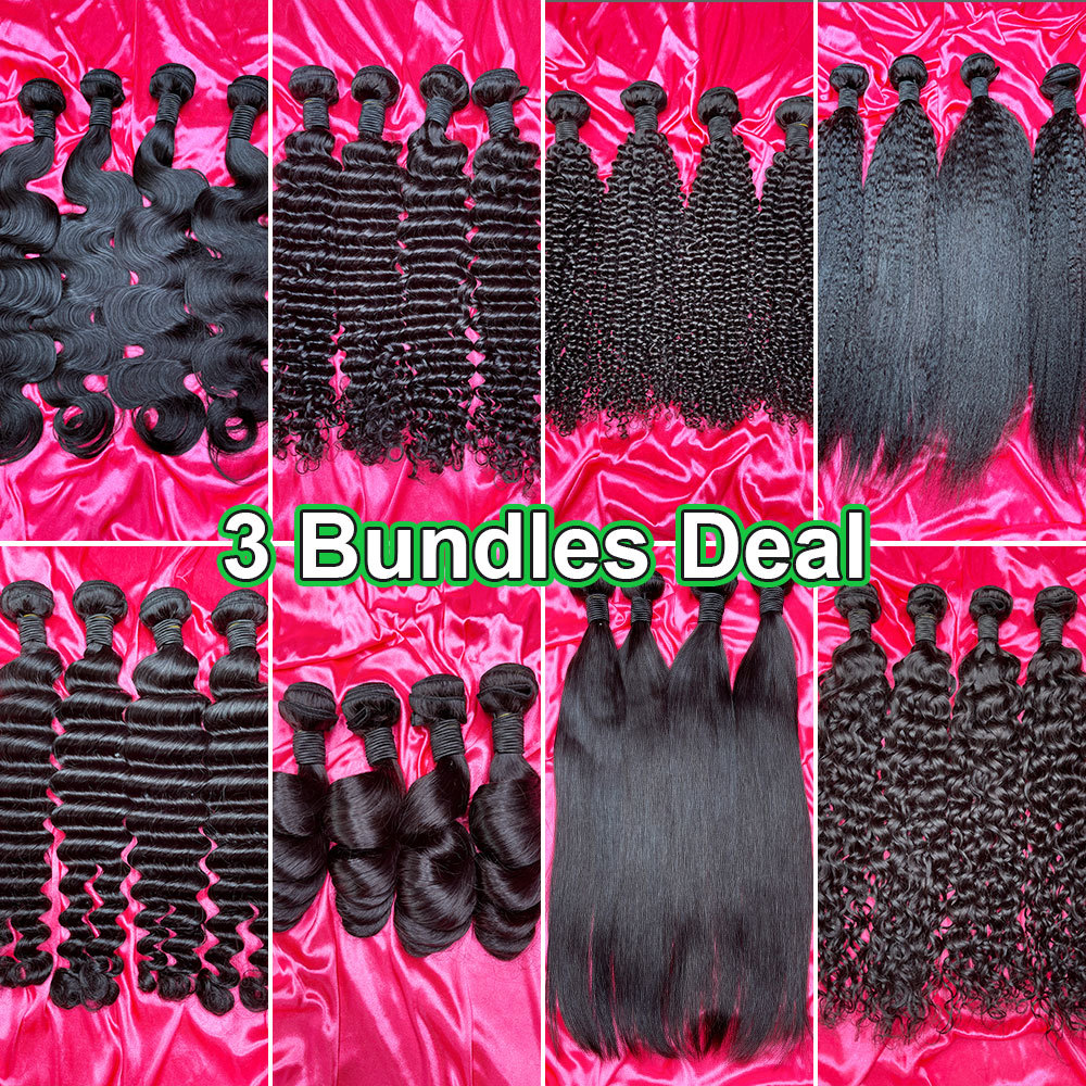 SEA Hair Sample Deal 12A Mink Hair 3 Bundles Free Shipping & Gifts