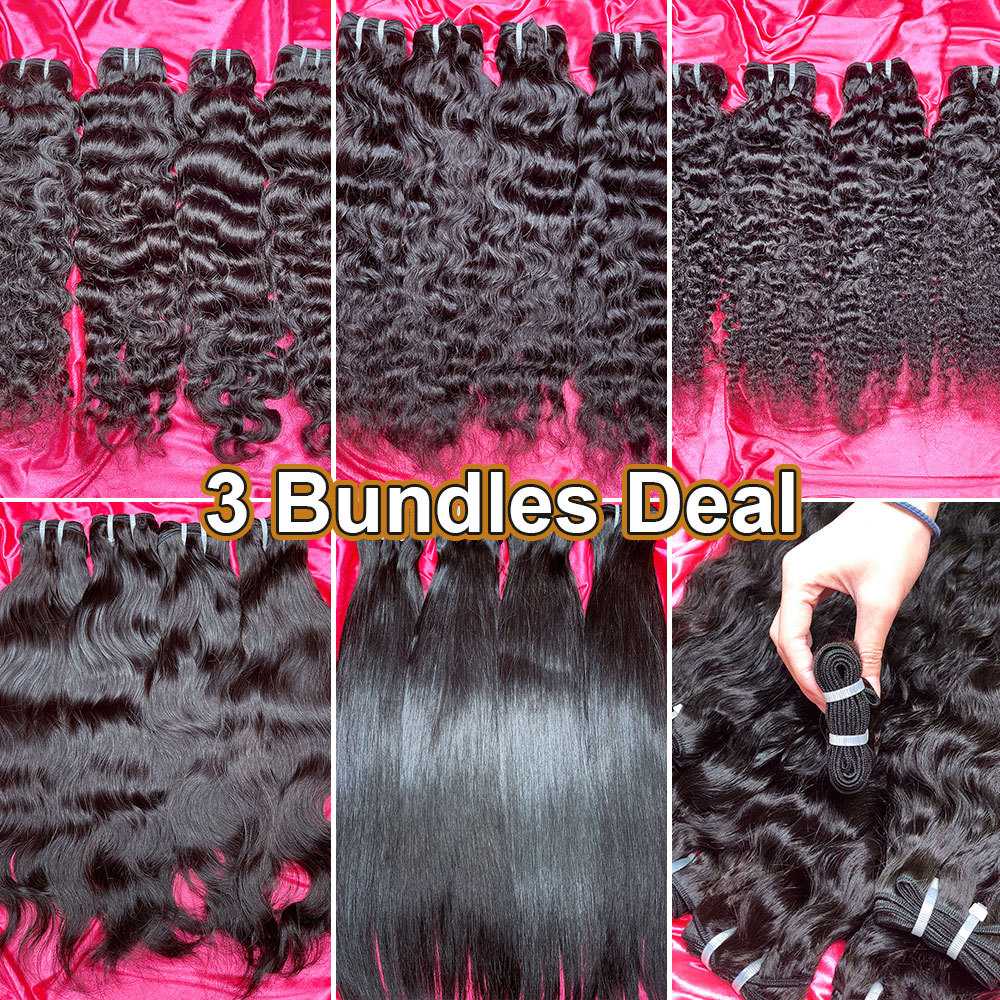 Southeast Asia Raw Hair Sample 3 Bundles Sea Hair Free Shipping & Gifts