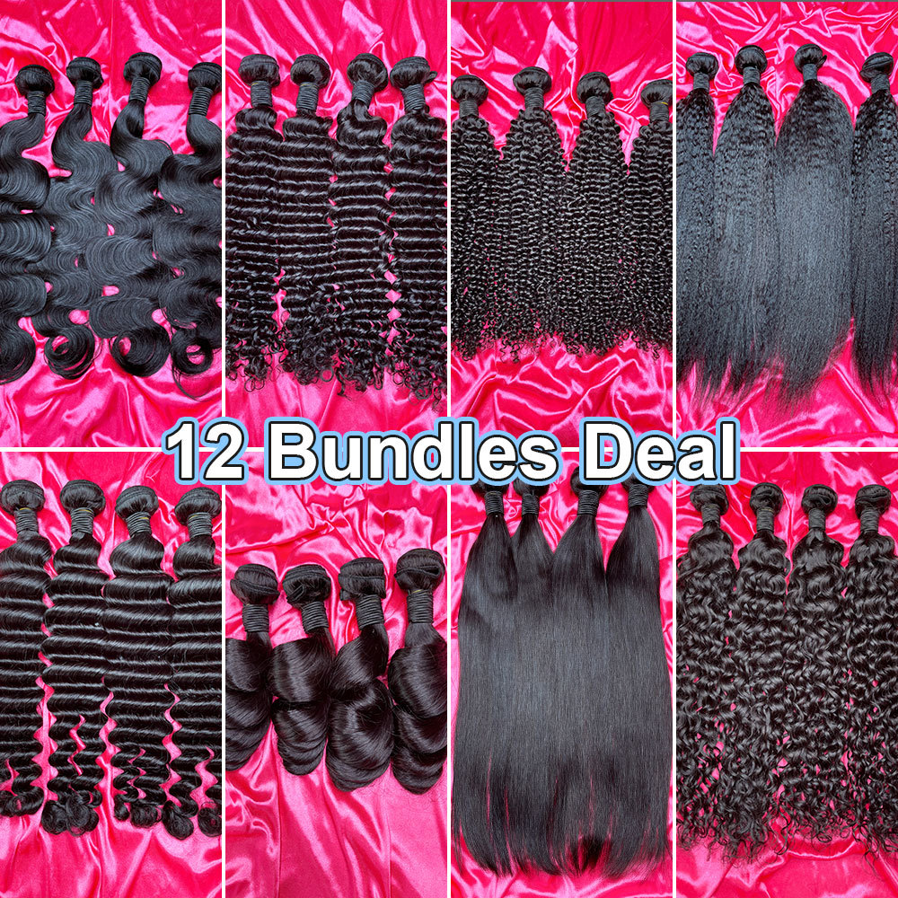 SEA Hair 12A Mink Hair Wholesale Deal 12 Bundles Free Shipping & Gifts
