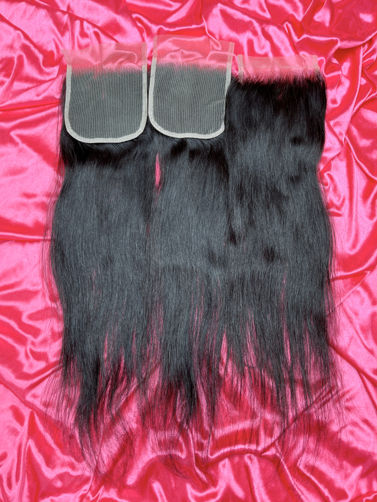 SEA Hair 15A Virgin Straight Hair 4x4/5x5/6x6/13x4/13x6 HD & Transparent Closure/Frontal