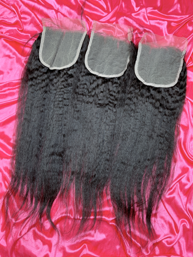 SEA Hair Kinky Straight 12A Mink Hair 4x4/5x5/6x6/13x4/13x6 HD & Transparent Lace Frontal